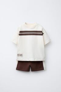 Striped Brown Tees Set